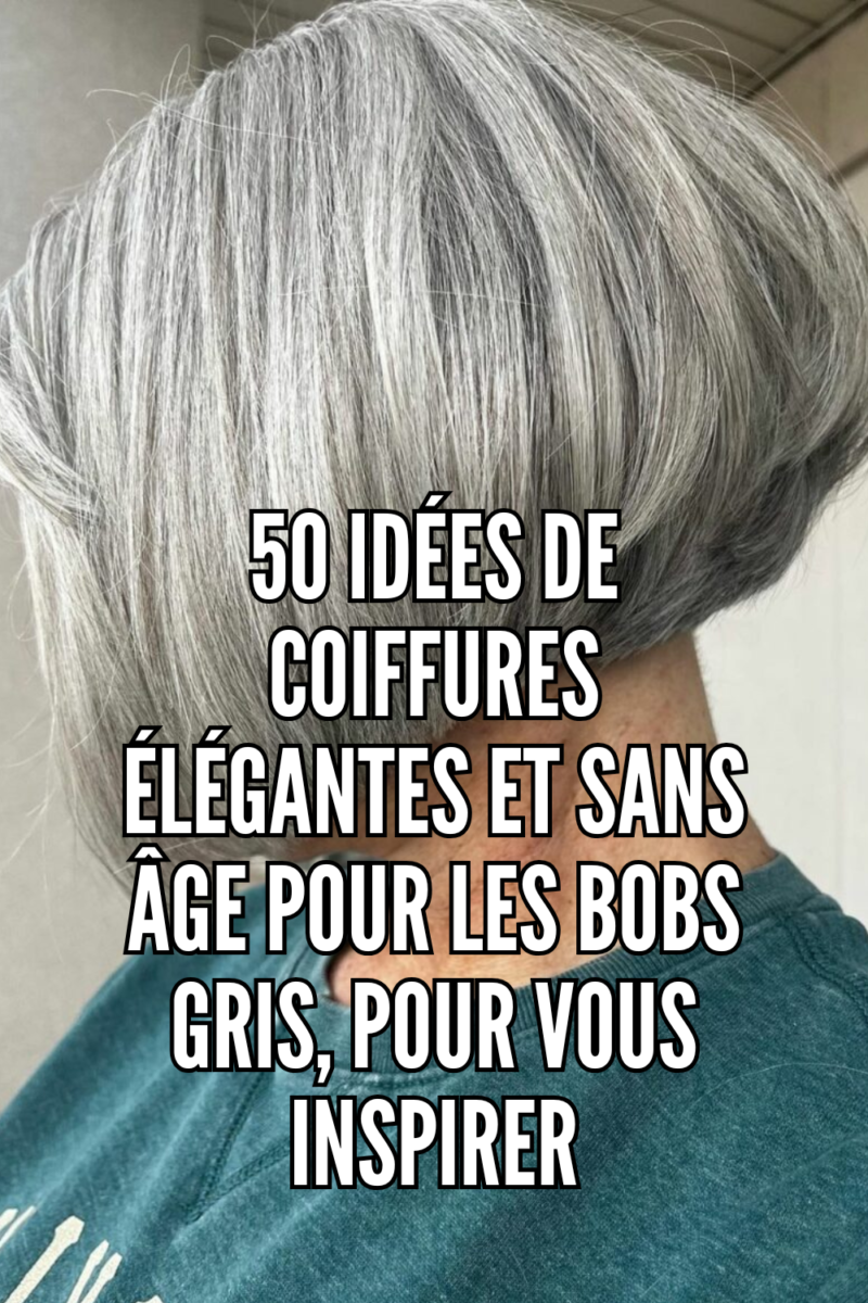 cheveux courts et balayage gris