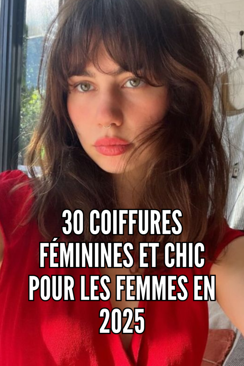 mi long dégardés avec frange